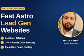build a fast astro rank and rent lead generation website