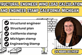 structural engineer wind load calculation and engineer stamp california michigan