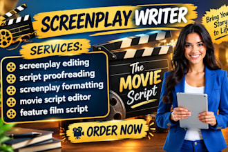 proofread and format screenplay feature film script movie script editing