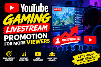 promote your youtube gaming livestream for more viewers and engagement