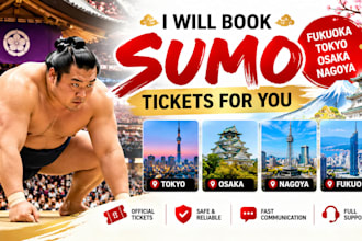 book sumo ticket for you in fukuoka, tokyo, osaka and nagoya