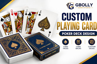 design custom playing cards, poker cards and complete card deck designs
