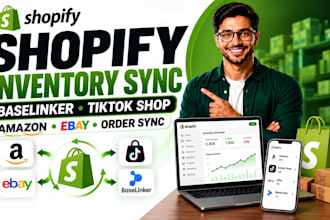 shopify inventory sync baselinker tiktok shop amazon ebay product order sync
