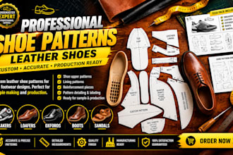 create professional shoe patterns