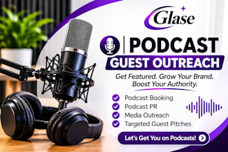 podcast guest outreach podcast booking podcast PR media outreach podcast setup