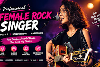 sing female rock singer female singer songwriter, vocalist