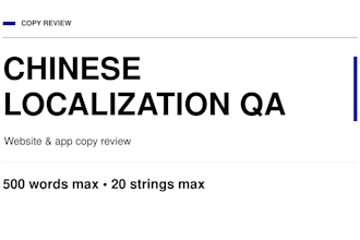 review simplified chinese localization for your website or app