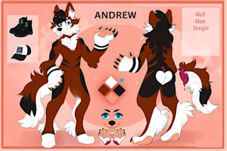 furry reference sheet furry anthro ref sheet furry ref sheet fursona ref sheet