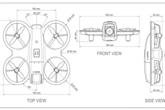 cad drawing drone uav design uav cad drawing aerospace drone technical drawing