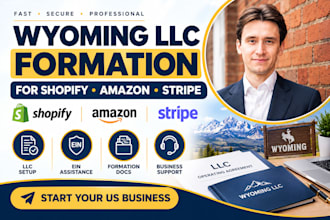 form wyoming llc for shopify, amazon and stripe