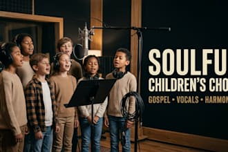 record children choir vocals with harmonies for your track