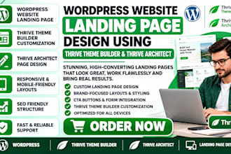 design wordpress website landing page with thrive theme builder thrive architect