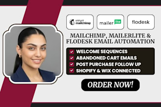 setup mailchimp, mailerlite and flodesk email automation