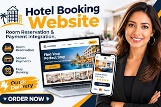 build hotel booking website with room reservation payment integration