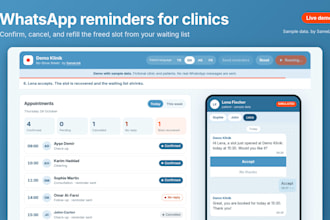 build a whatsapp booking and no show reminder system for your clinic