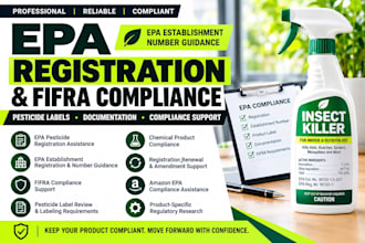 handle epa pesticide registration, fifra compliance, and epa product approval