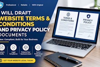 draft website terms and conditions and privacy policy documents