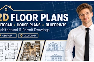 architectural draftsman  2d floor plans autocad expert