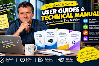 create PDF user guide or booklet, assembly instruction or technical manual