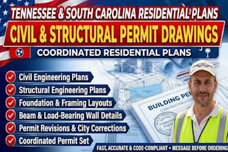 tennessee sc civil engineering, structural drawings and residential permit plans