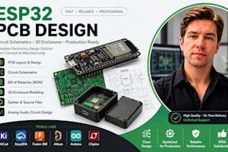design esp32 pcb schematics and 3d enclosures