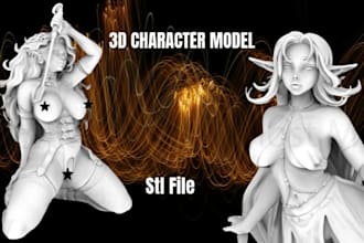 sculpt 3d nsfw character female character erotic nsfw anime character for print