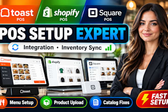 setup toast pos shopify pos square pos integration inventory sync product upload
