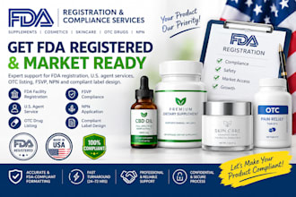 fda registration, US agent , otc drug listing, fsvp compliance, npn label design