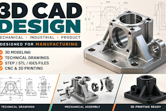 3d cad design mechanical cad design industrial product design for manufacturing
