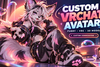 do vrc commission, furry avatar, vr character, vrchat avatar, nsfw, 3d model