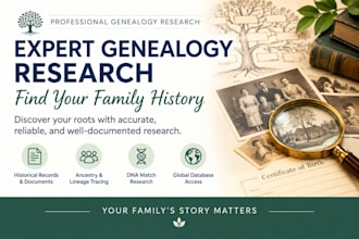 do expert genealogy research to find your family history