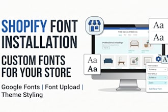 do shopify fonts installation