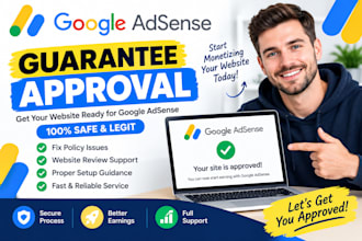 fix adsense and guarantee google adsense approval for your website