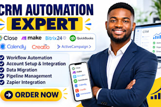 automate close, make, bitrix24, quickbooks, calendly, creatio, activecampaign