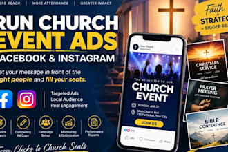 run church event facebook ad, church advent, church leads, church instagram ad