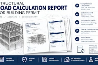prepare structural load calculation report for building permit