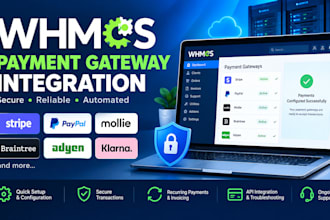 integrate whmcs payment gateways stripe paypal mollie and braintree