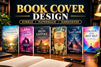 design a book cover for kindle, paperback and hardcover