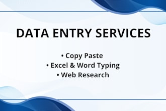 do fast data entry and web research
