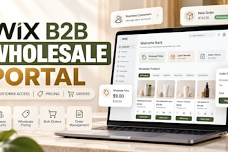 build a wix b2b wholesale store and client portal