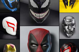 design 3d sculpted cosplay masks, helmets and armor