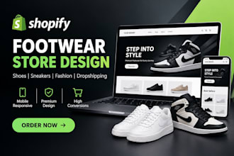 design footwear shopify store shoe, sneaker fashion store and dropshipping store
