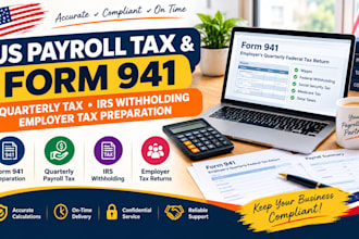 prepare US form 941 quarterly payroll tax irs withholding and employer taxreturn