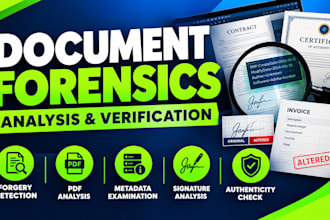 forensic document analyst handwriting signature real or forged signature