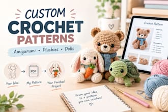 create custom crochet patterns for amigurumi, plushies and dolls
