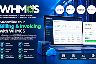 configure whmcs billing automation, recurring payments and invoice setup