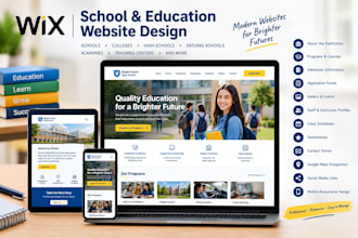 build wix school website, college website, driving school and education website