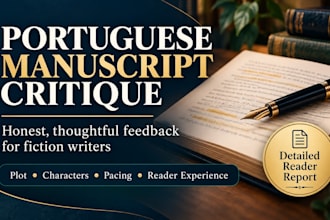 provide manuscript critique in portuguese