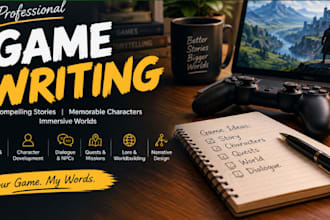do narrative design and content writing for your video game
