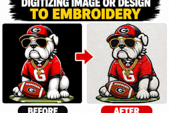 do embroidery design, digitize image for embroidery in dst pes file